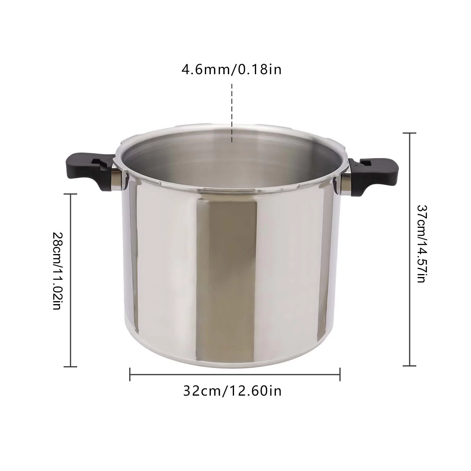 Oukaning 22L Aluminium Pressure Cooking Pot Pressure Cooker / Canner with Steam Guage