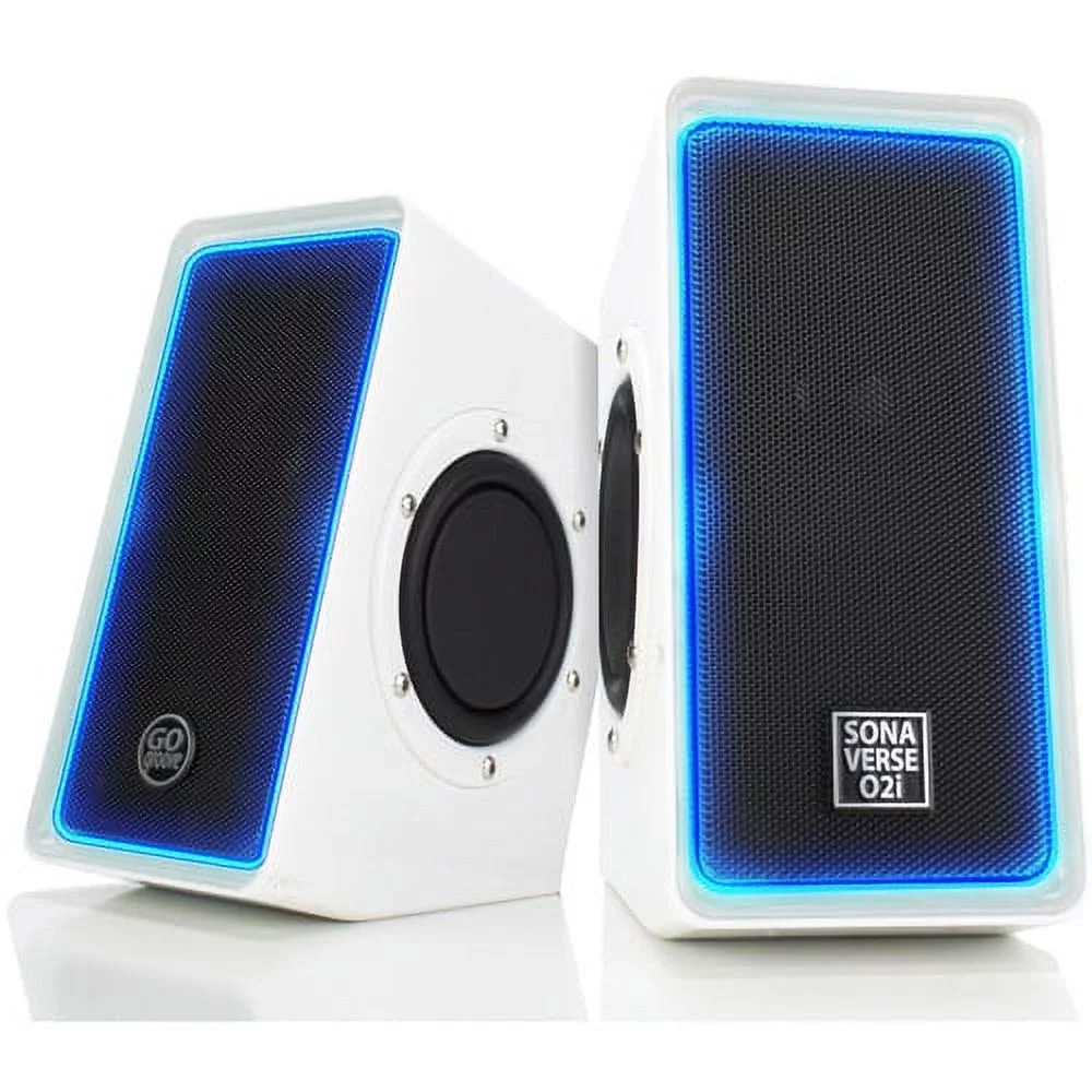 GOgroove SonaVERSE O2i Computer Speaker System with Universal USB Power, Passive Subwoofers and Built-in Volume Control for Laptop and Desktop Computers
