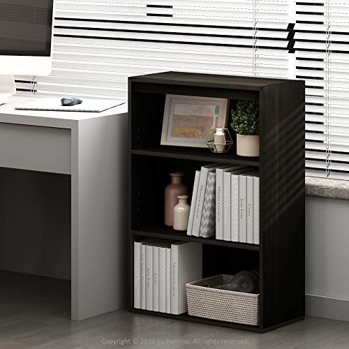 Furinno Pasir 3-Tier Open Shelf Bookcase, Americano