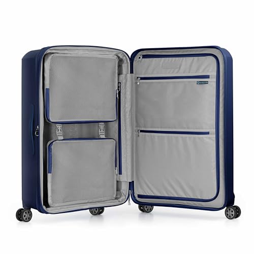 Traveler's Choice Pagosa Indestructible Hardshell Expandable Spinner Luggage, Black, 22