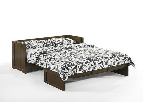 NIGHT & DAY Furniture Murphy Cube Cabinet Bed (White, Queen)