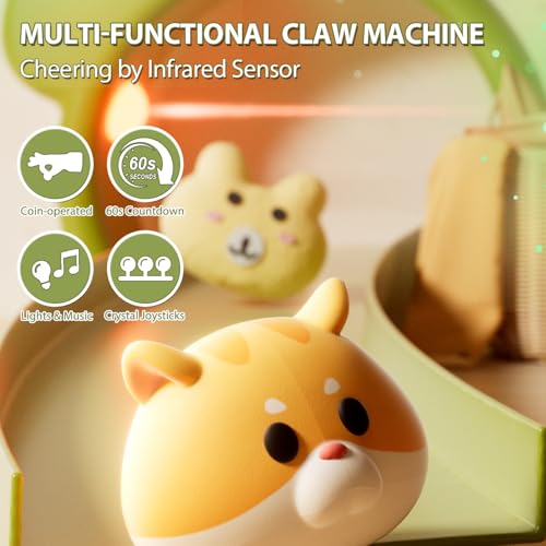 Claw Machine for Kids, Unicorns Toy Claw Machine Large, Mini Arcade Claws Machine with Prizes Toys Refill Inside, Kids Vending Game Machine, Party Prize Candy Dispenser, Easter Gift for Girls Boys
