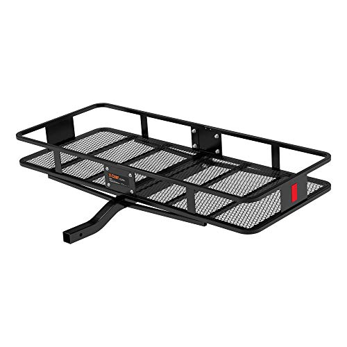 CURT 18152 60 x 24-Inch Basket Hitch Cargo Carrier, 500 lbs Capacity, Black Steel, 2-in Fixed Shank