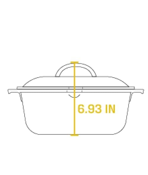 Lodge 5 Quart Cast Iron Double Dutch Oven – Pre-Seasoned – Lid Converts to 10.25