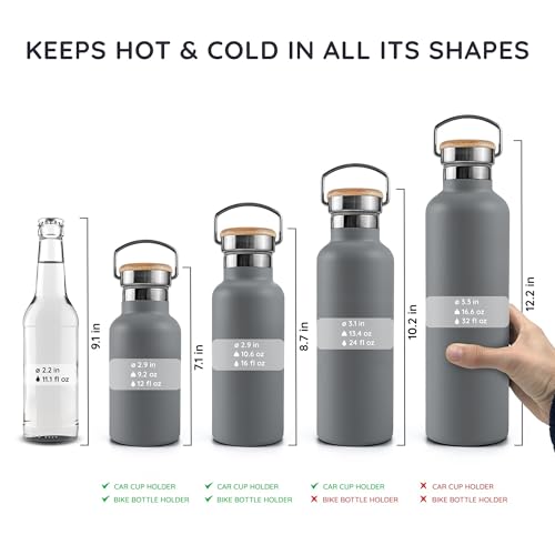 Bambaw 32 oz Water Bottle | Insulated Water Bottles | Water Bottle Stainless Steel | Insulated Travel Water Bottle | Insulated Water Bottle | Stainless Steel Water Bottles | 1 Liter Water Bottles