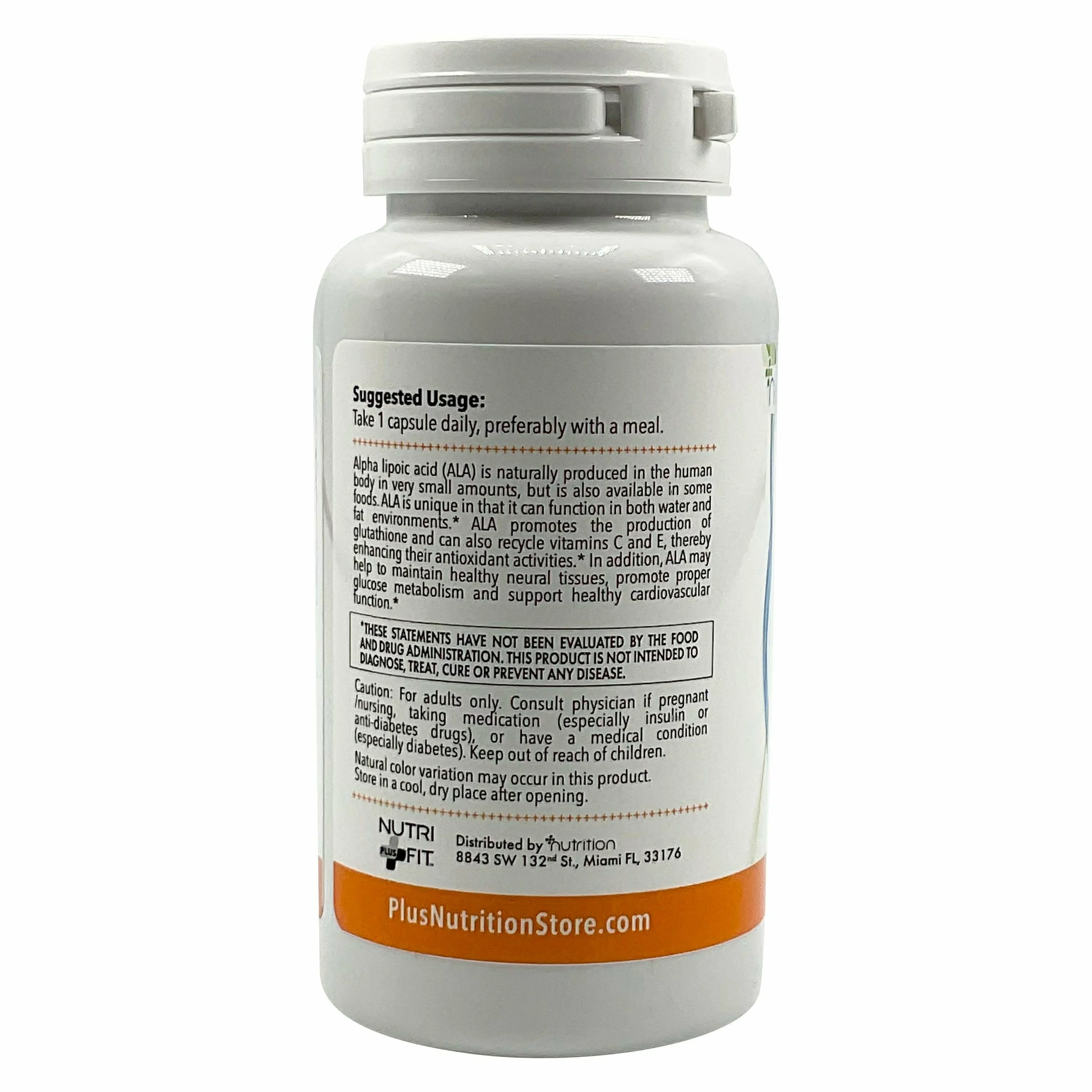 Nutri Plus Fit Alpha Lipoic Acid 600 mg with Grape Seed Extract & Bioperine&reg;, Extra Strength, 60 Veg Capsules