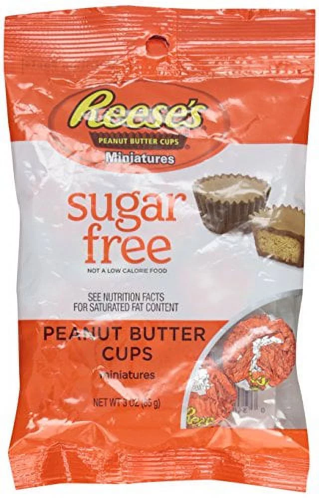 Hershey's Sugar Free Reese's Peanut Butter Cups Miniatures Original (Pack of 20)