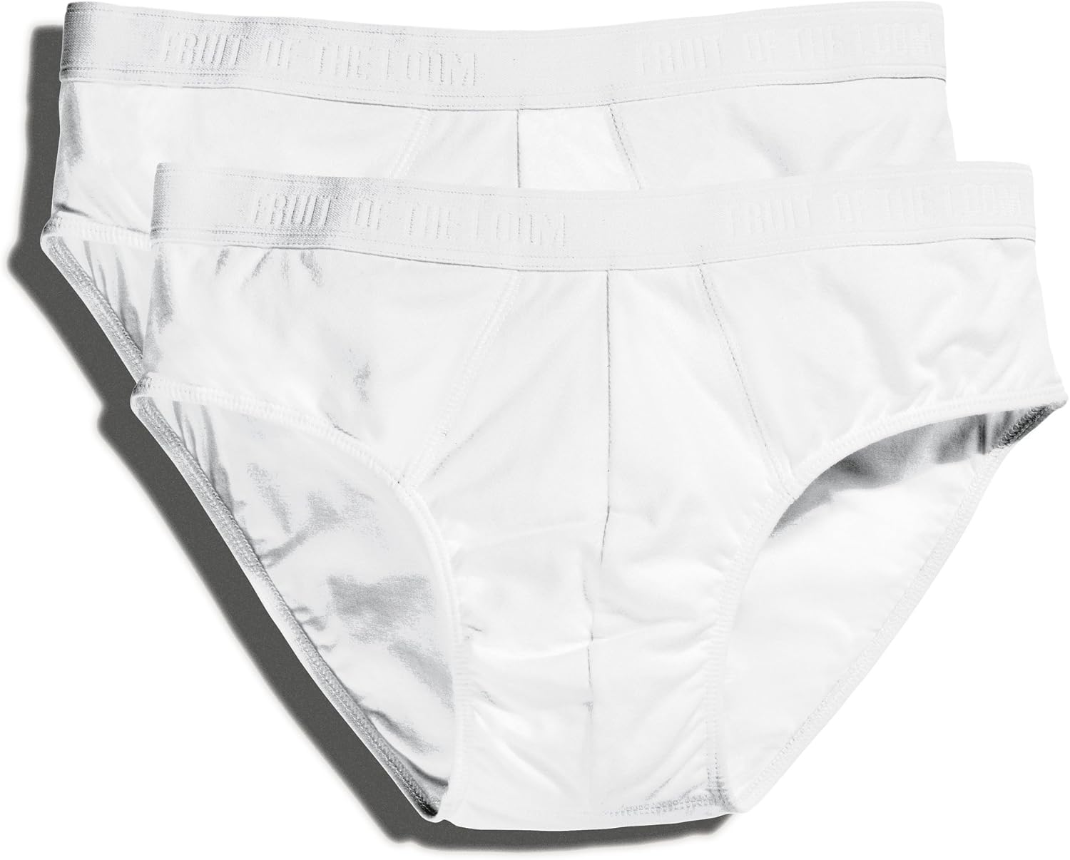 Fruit of the Loom Mens Classic Sport Briefs (Pack of 2) (M) (White)