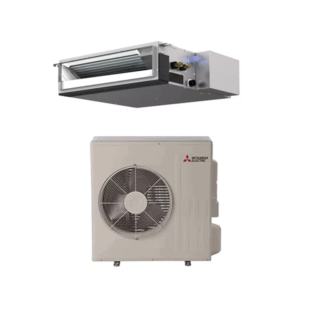 Mitsubishi P-Series 12000 BTU Horizontal Ducted Heat Pump Air Conditioning System - 21.1 SEER