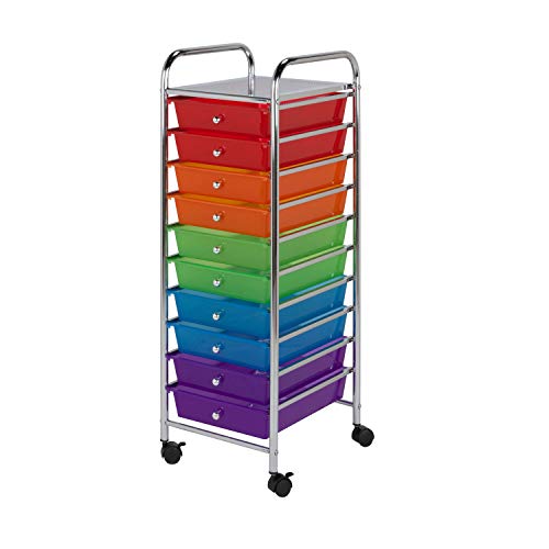 Honey-Can-Do Rolling Storage Cart and Organizer with 12 Plastic Drawers