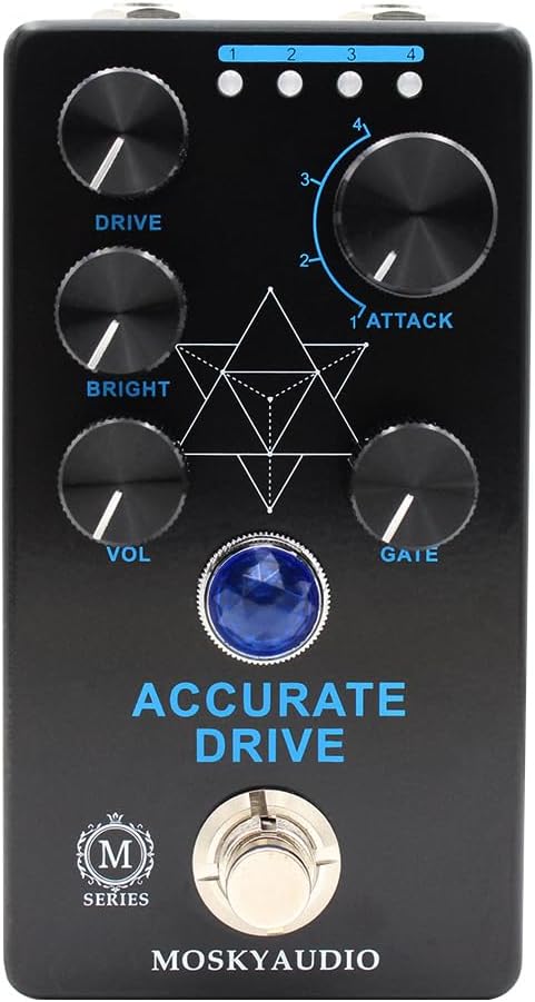 MOSKY Audio ACCURATE DRIVE Guitar Overdrive with Noise Gate and Four Mode Attack Option