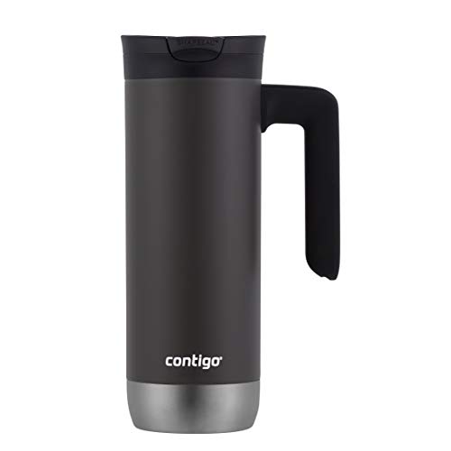 Contigo Superior 2.0 Stainless Steel Travel Mug with Handle and Leak-Proof Lid & Byron Vacuum-Insulated Stainless Steel Travel Mug with Leak-Proof Lid