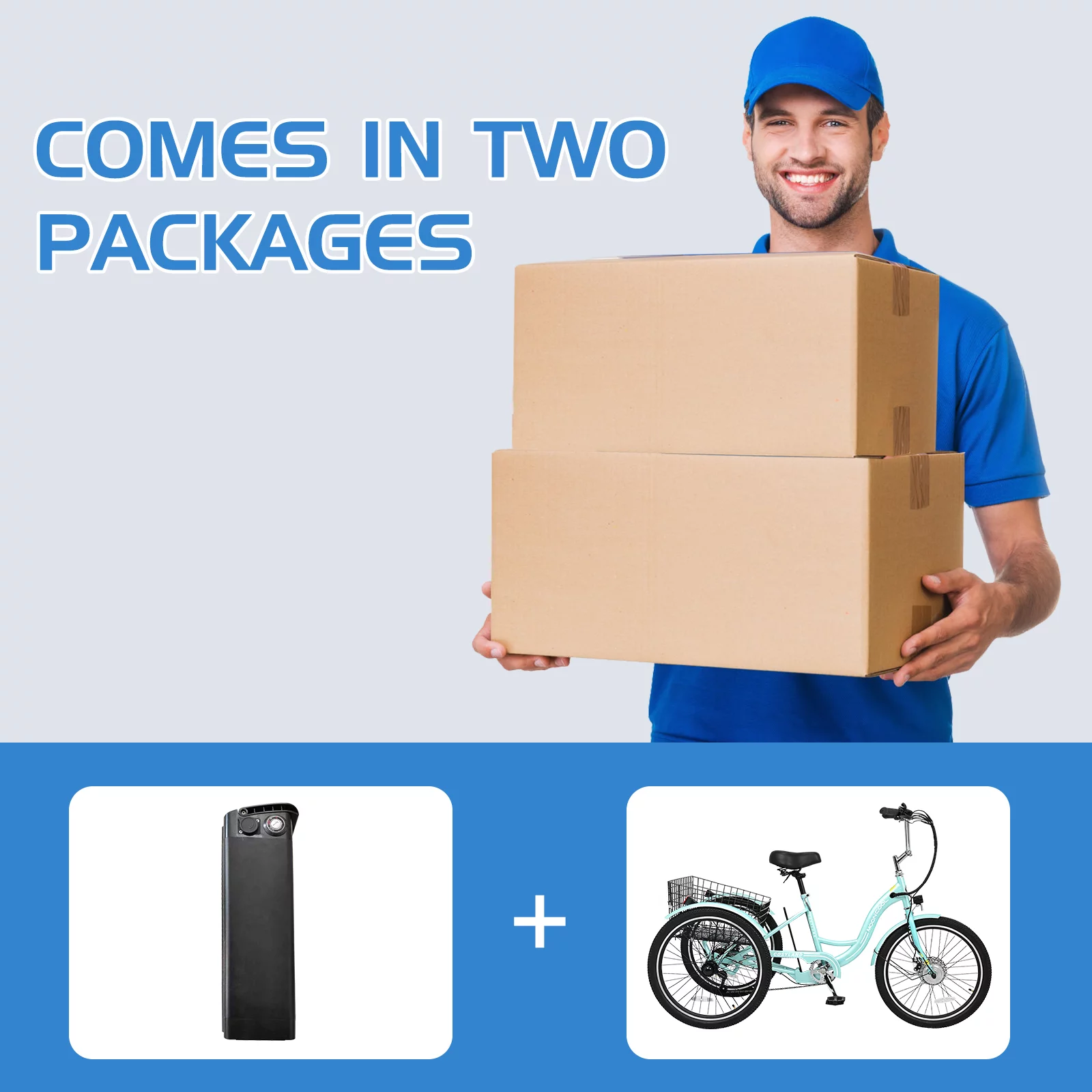 Lilypelle Adult Electric Tricycles,3 Wheel Electric Bike,15.5 Mph Electric Trikes for Seniors,7-Speed & 4 Adjustable Riding Modes Electric Tricycle With Removable Lithium Battery