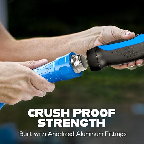 INVICTUS Garden Hose 50Ft x 5/8 in. Sprayer Nozzle Included, 2-Layer Heavy Duty Drinking RV Water Hose 50 Ft, Flexible, Lightweight, NON Expandable, Kink Resistant, Easy Connect Fittings, 400 PSI