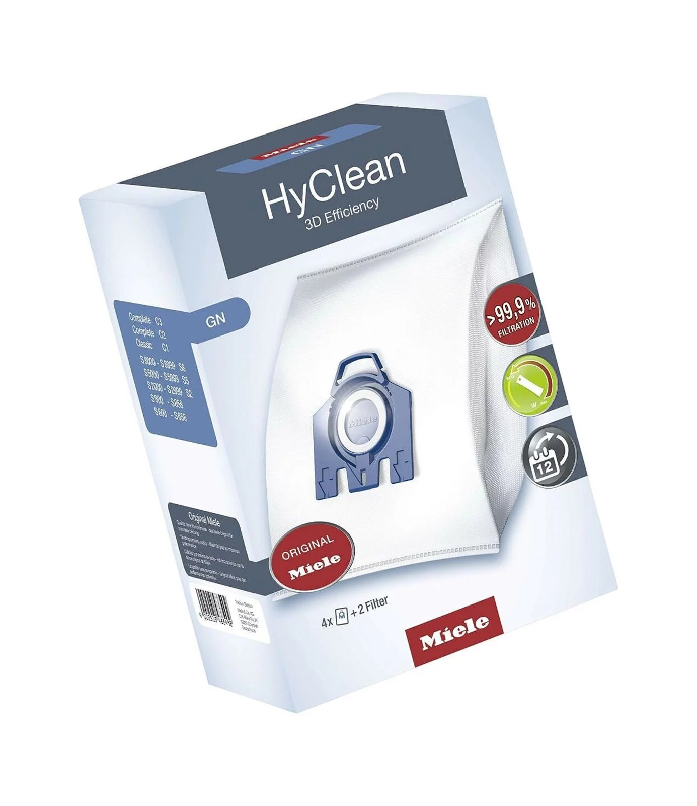 Miele Type GN 3D Efficiency HyClean Dust Bag, 1 Box