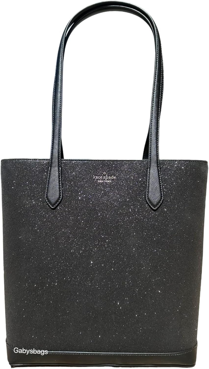 Kate Spade New York kate spade Tinsel Glitter Shoulder Tote Bag Handbag Holiday Collection 2022 (Black)