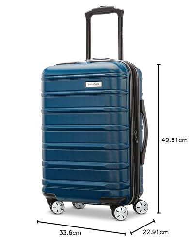 Samsonite Omni 2 Hardside Expandable Luggage with Spinner Wheels, 2-Piece Set (19/24), Lagoon Blue