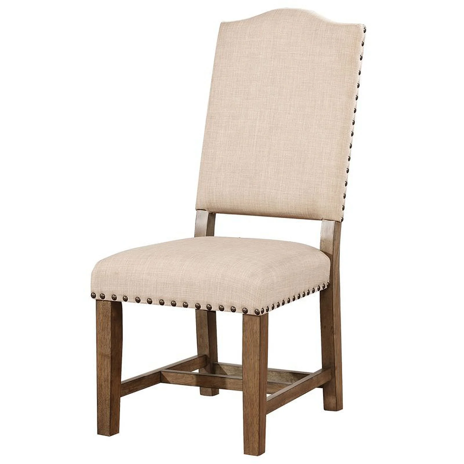 Furniture of America Kora Light Oak Fabric Dining Side Chair (Set of 2)