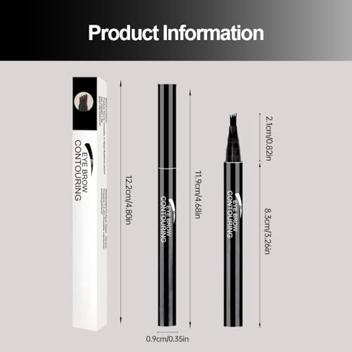 Eyebrow Microblading Pen, 2PCS Microblading Eyebrow Pen Tattoo Pencil 4 Fork Tip, Waterproof Magic Eyebrow Pencil Microblading Eyebrow Pencil for Natural Makeup