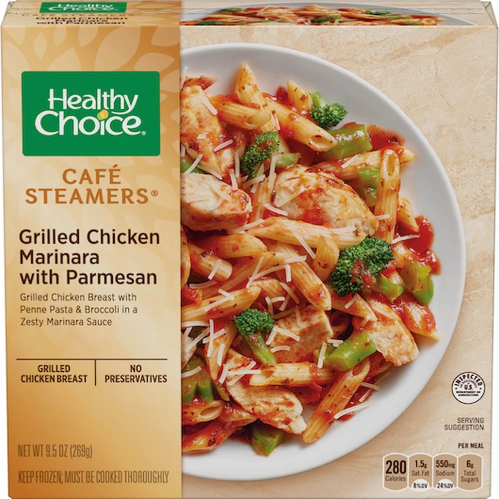 Healthy Choice Cafe Steamers Grilled Chicken Marinara with Parmesan, 9.5 Ounce -- 8 per Case.