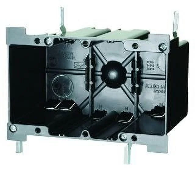 Allied Moulded Products P-352OW Thermoplastic 3-Gang Residential/Receptacle Electrical Switch Box 5-15/16 Inch x 3-11/16 Inch x 3-3/8 Inch 55 Cubic-Inch FlexBox