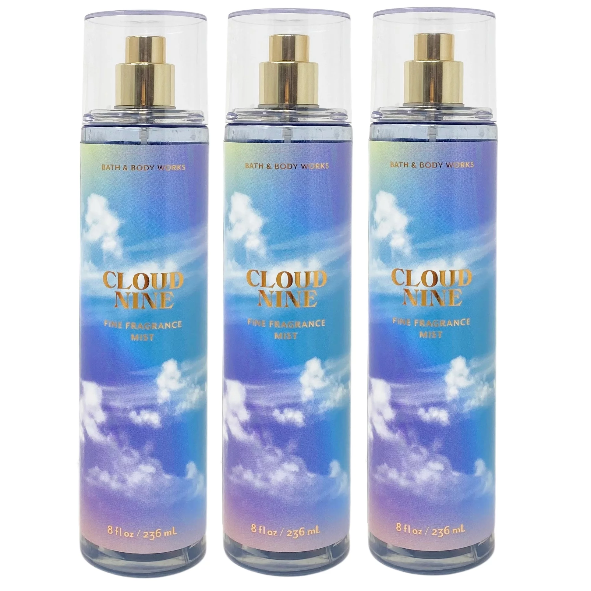 Bath and Body Works Cloud Nine Fine Fragrance Mist Trio Gift Set - Includes 3 Fine Fragrance Mists - 8 fl oz / 236 mL each