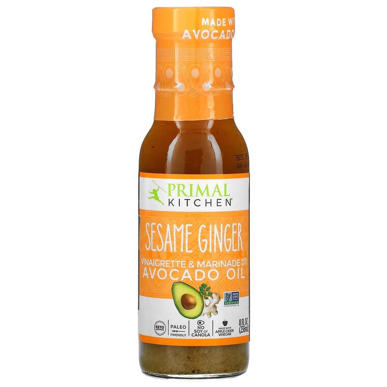 Primal Kitchen, Sesame Ginger Vinaigrette & Marinade Made with Avocado Oil, 8 fl oz Pack of 2