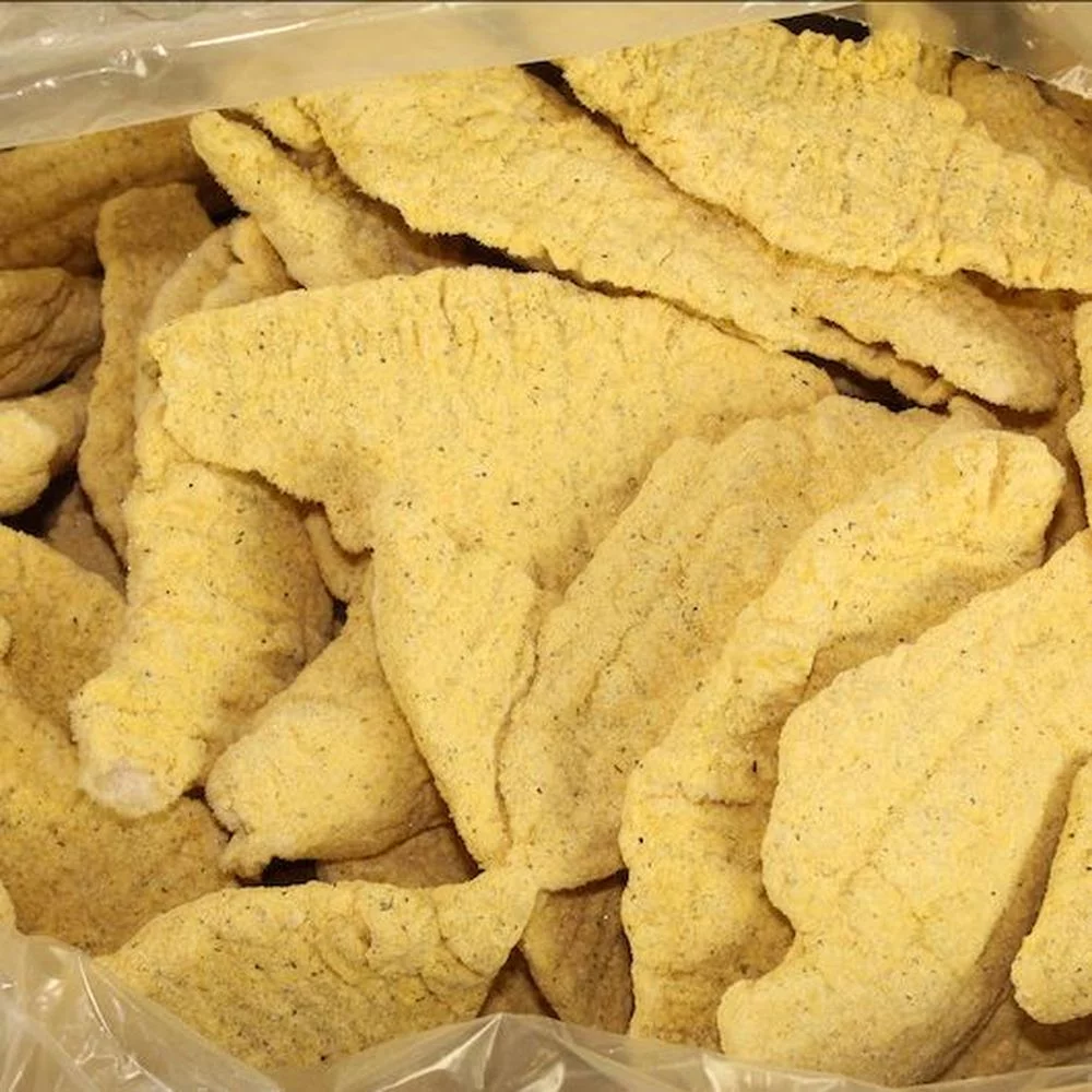 Heartland Catfish - Raw Breaded Shank Fillet, 15 Pound - 1 each.