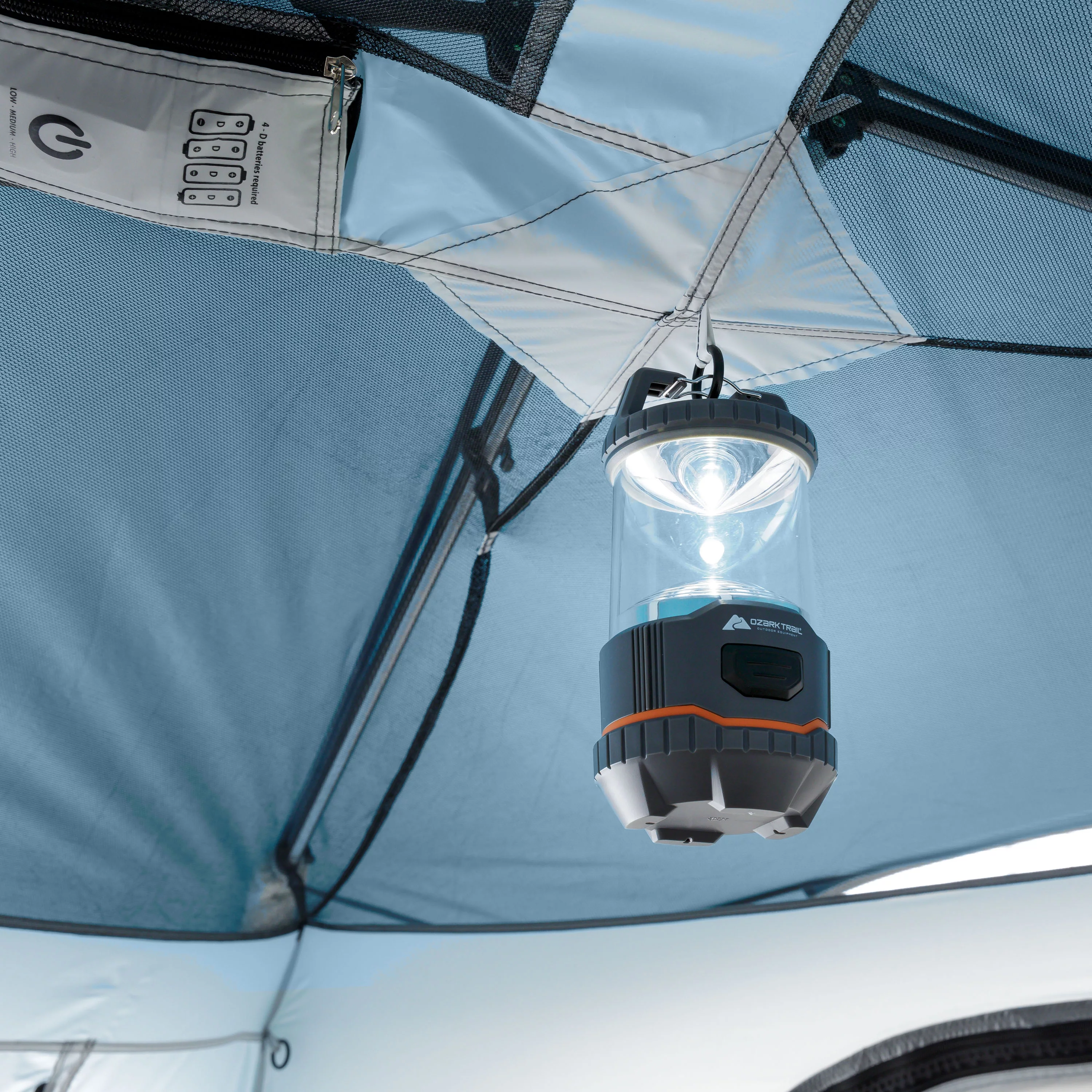 Ozark Trail 10' x 9' 6-Person Instant Cabin Tent with LED Light, 19.38 lbs