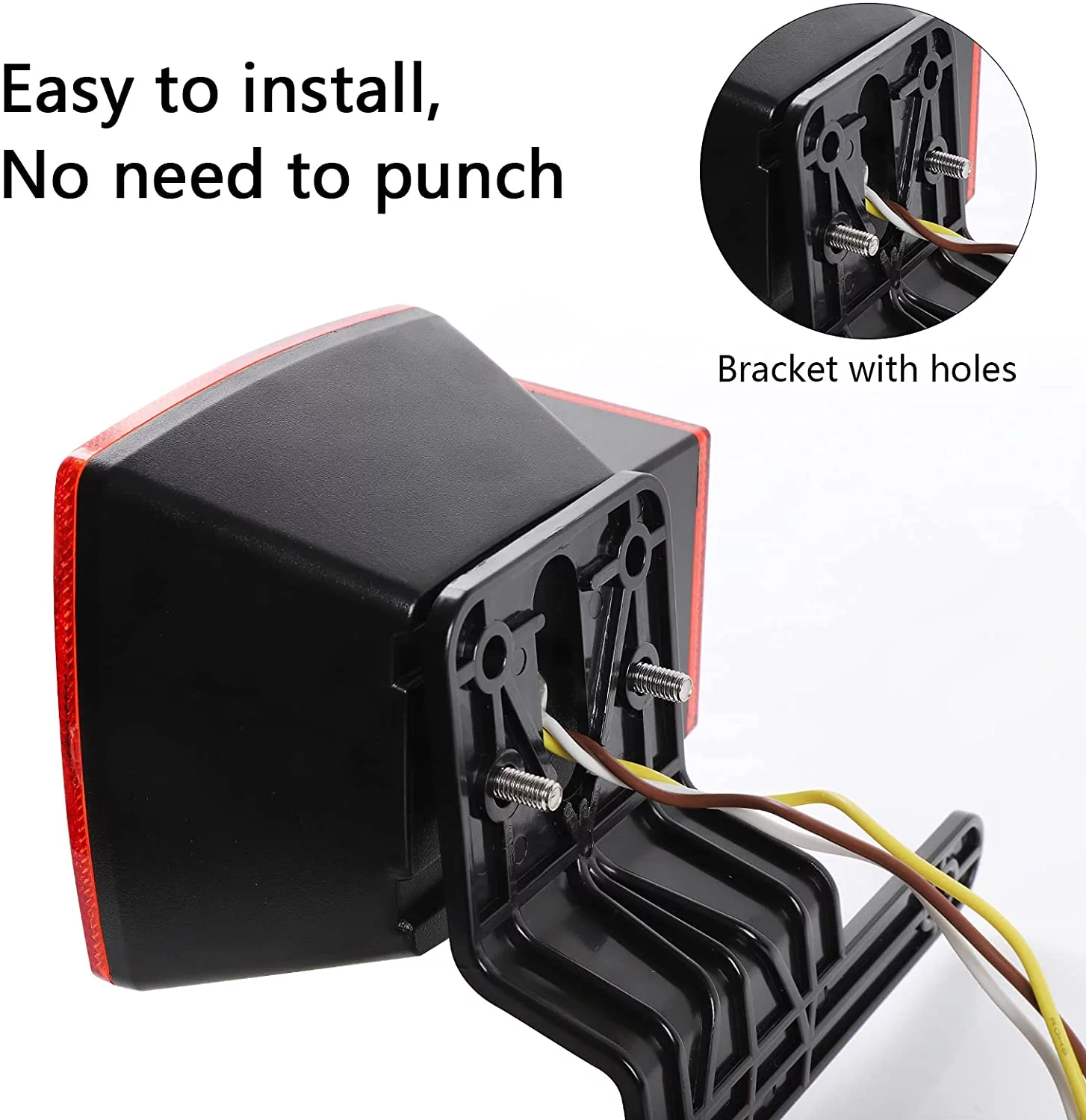 Trailer Lights Kit LED Night 12V Dot Certified Waterproof Tail Light Set Red Universal ​Cyfie