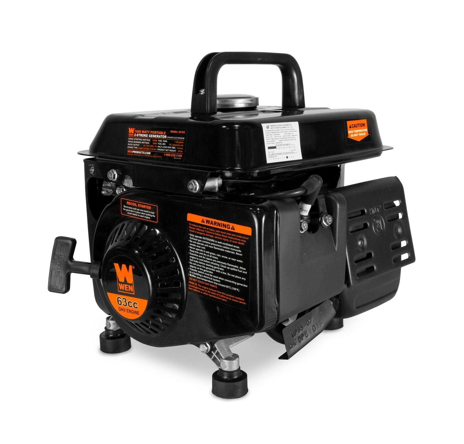 WEN 56105 1000-Watt Portable Generator, Carb Compliant