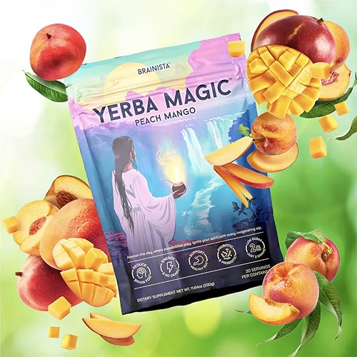 Yerba Mate Instant Tea Powder, 3-in-1 Super Drink - Clean Energy, Brain Fog Buster, and Gut Health Powered by Nootropics, Prebiotics and Probiotics | Yerba Magic Pina Colada 30 Servings