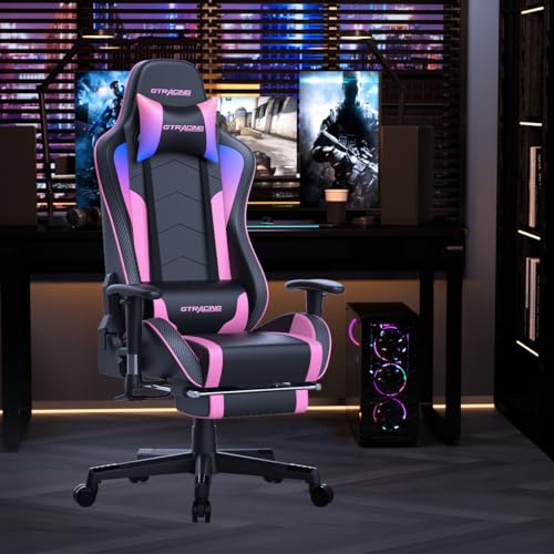 GTRACING Gaming Chair with Footrest Speakers Video Game Chair Bluetooth Music Heavy Duty Ergonomic Computer Office Desk Chair