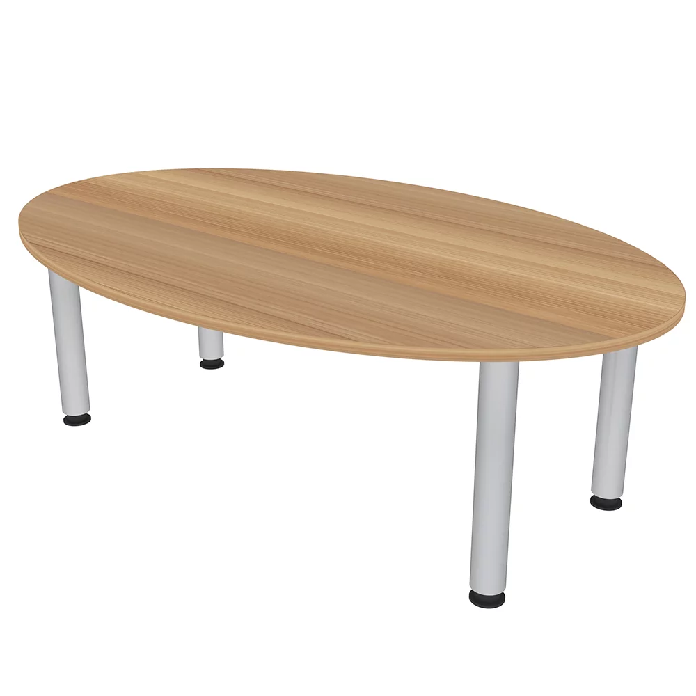 5-Foot Oval Conference Table With Post Legs And Power And Data Units