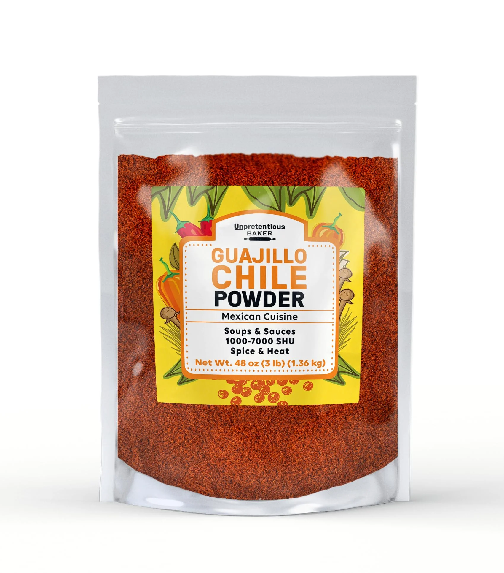 Unpretentious Guajillo Chile Powder, 3 lb, Mexican Cuisine, Soups & Sauces, Marinades