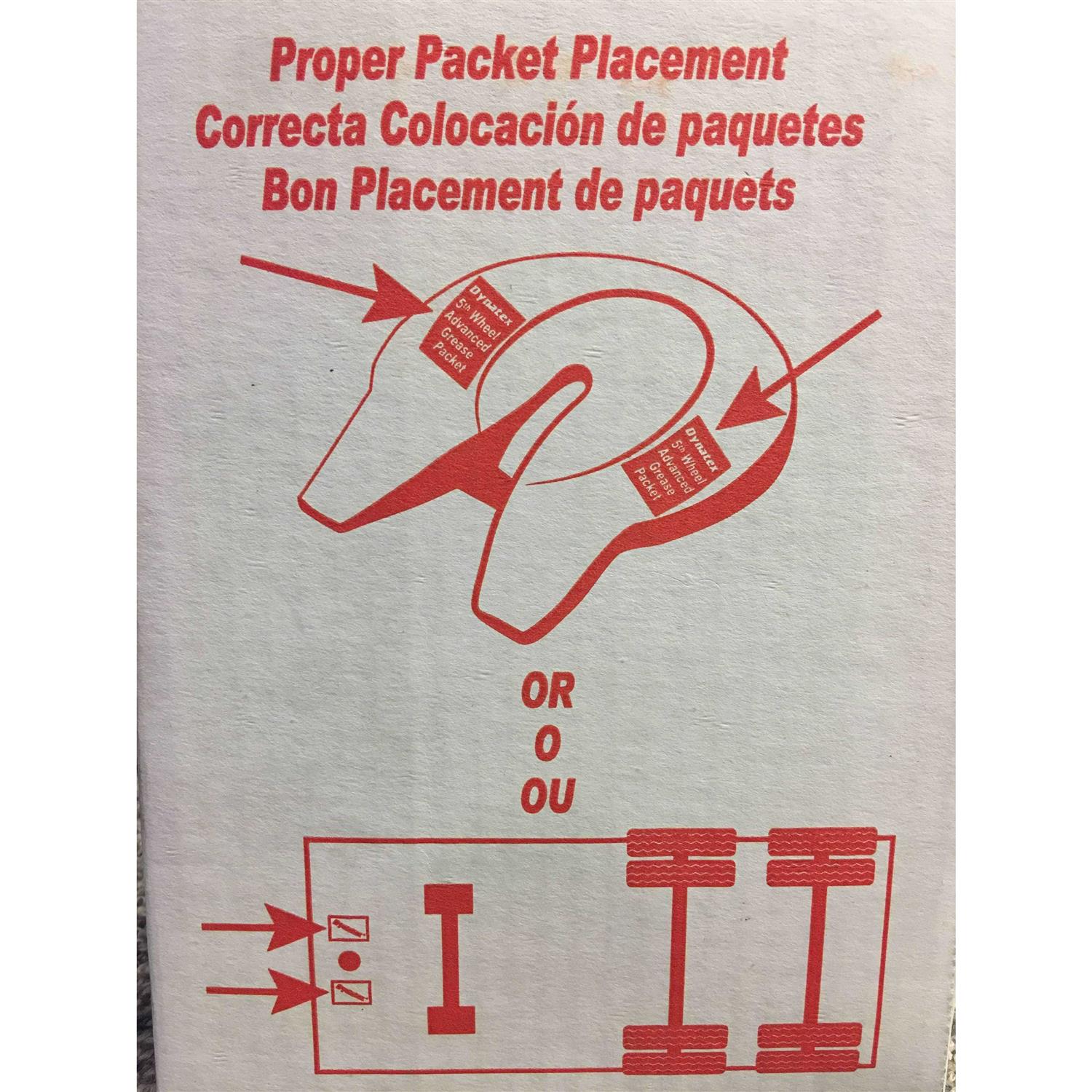 Dynatex 5th Wheel Grease Display Box Includes 60 Packets