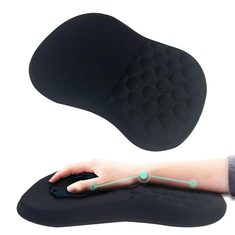 Mouse Pad with Wrist Support, Large Mouse Pad, Gaming Mouse Pad - Three-Dimensional Soft Design with Ergonomic Wrist Support, Non-Slip and Dirt-Resistant Wrist Pad