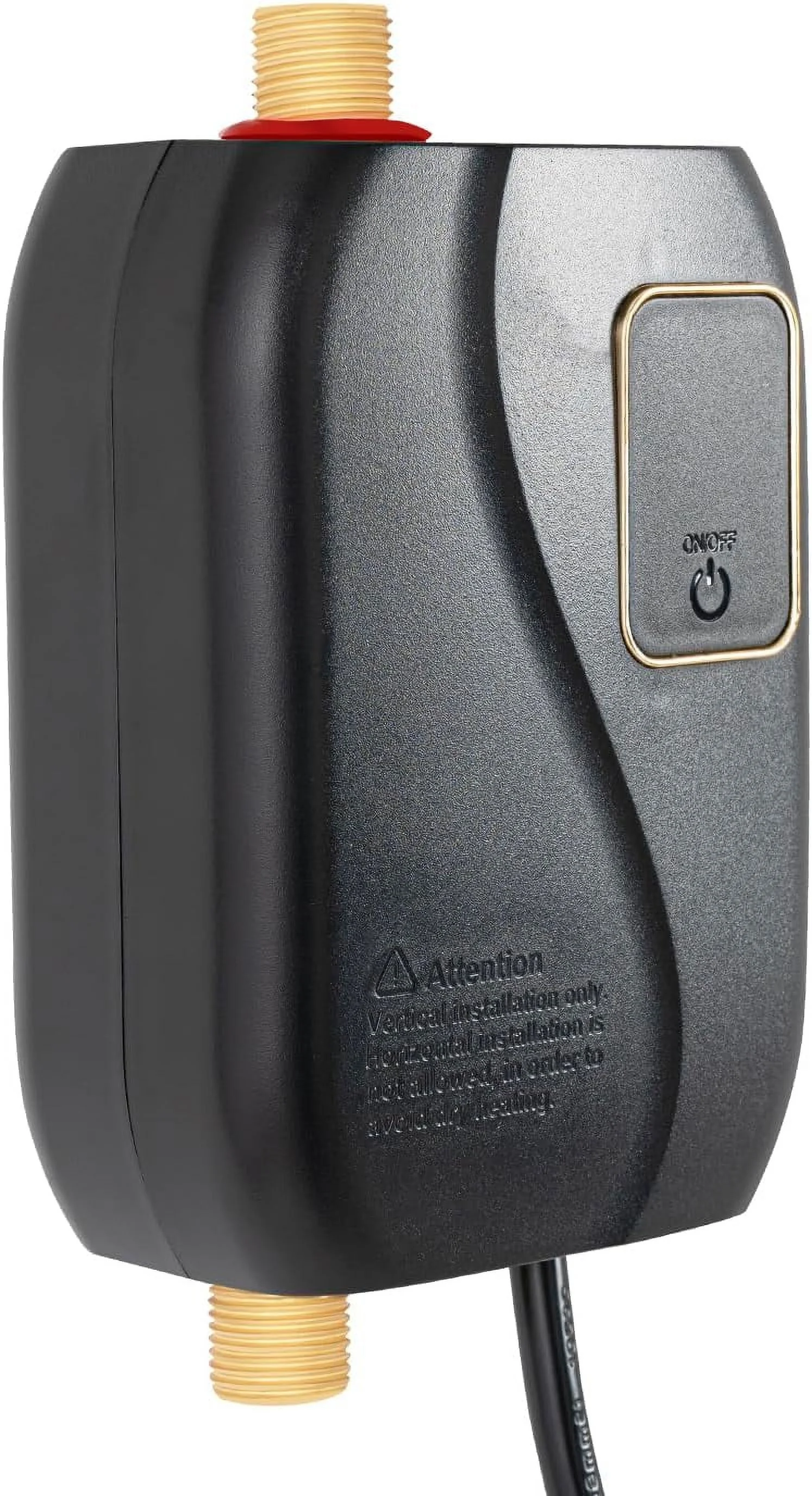 OUKANING Thermostatic Tankless Electric Water Heater 110V 3000W Mini Instant Hot Water