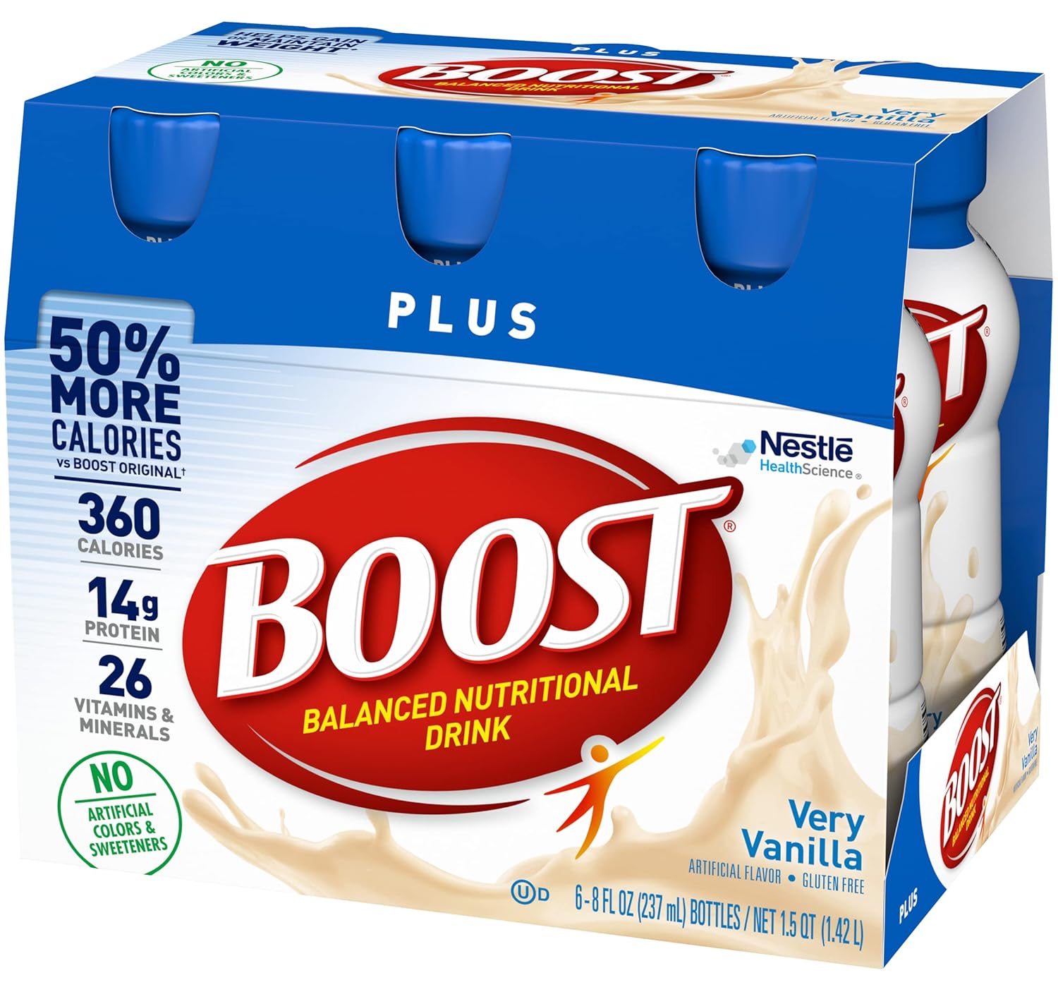 Boost Plus Complete Nutritional Drink (Vanilla, 8 Fl Oz (Pack of 2))