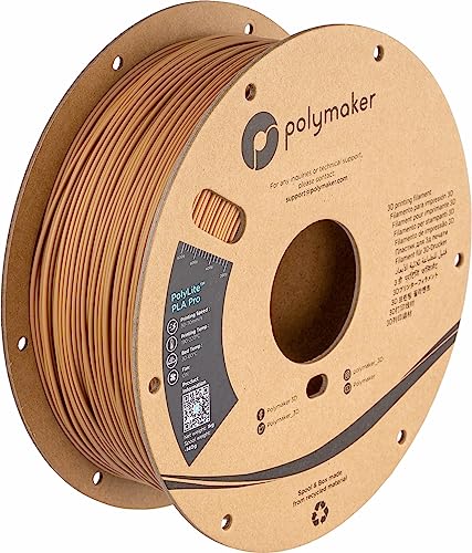 Polymaker PLA PRO Filament 1.75mm 1kg, Tough & High Rigidity White 3D Printing Filament, PolyLite PLA PRO 3D Printer Filament 1.75mm, Print with Most 3D Printers