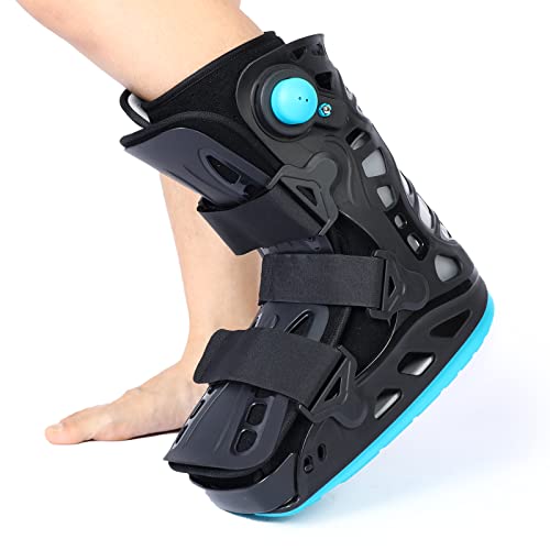 GHORTHOUD Inflatable Walker Boot, Air Cam Walker Fracture Boot, Short Walker Brace Walking Boot Orthopaedic Boot for Sprained Ankle (Medium)