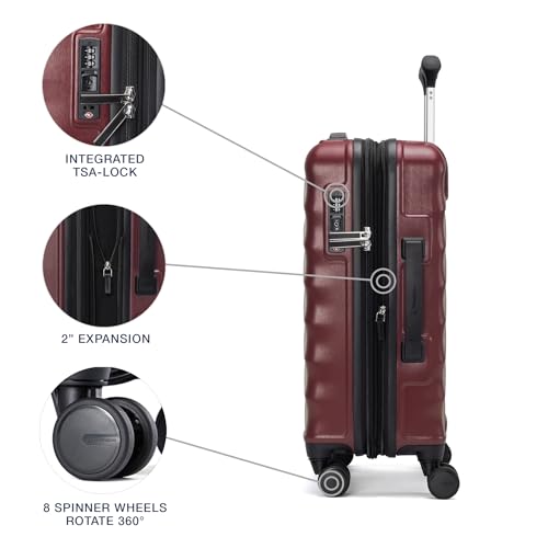 Travelpro Maxlite Air V2 Hardside Expandable Carry on Luggage, 8 Spinner Wheels, Lightweight Hard Shell Suitcase, TSA lock, Black, Carry On 21-Inch