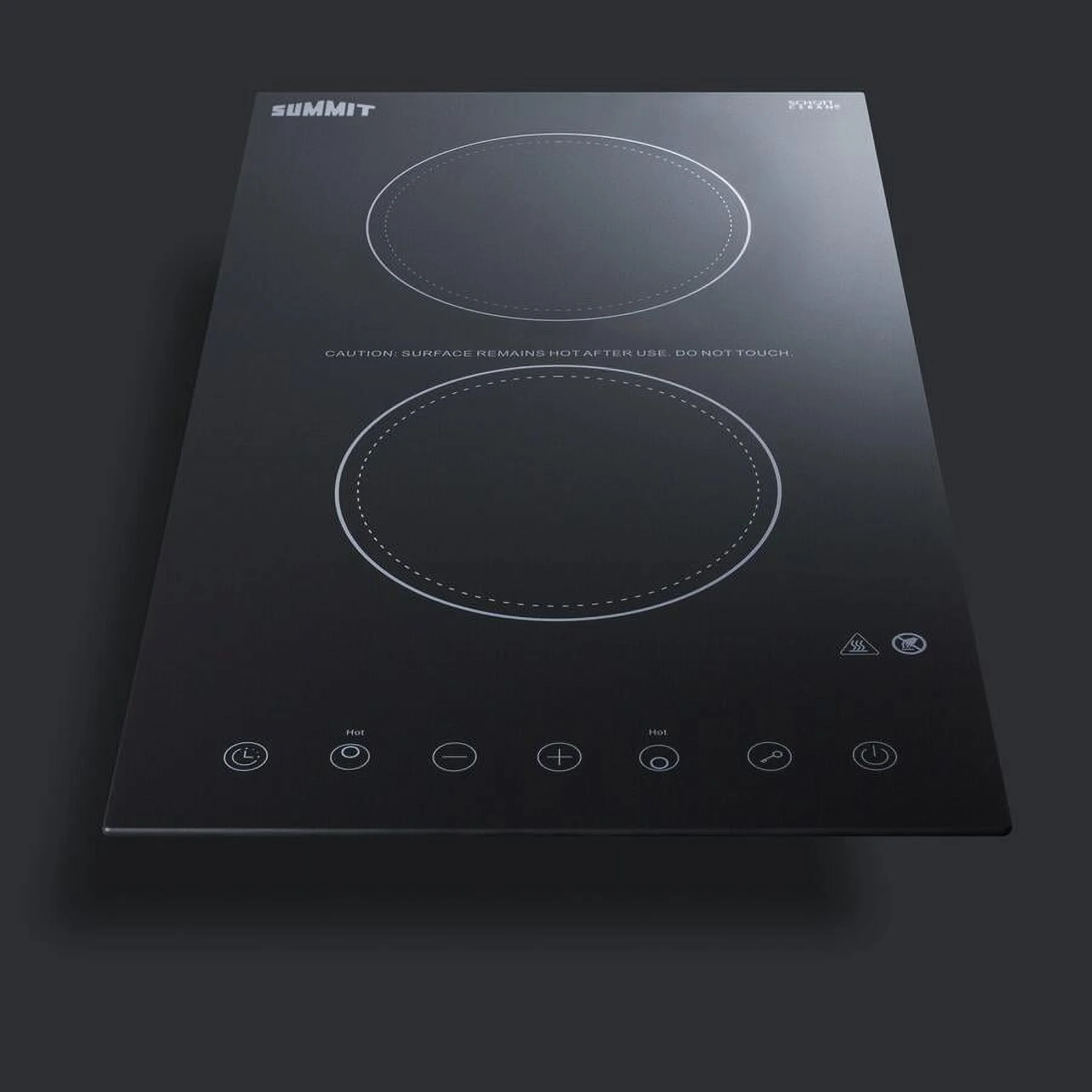 Summit CR2B15T1B 2-Burner (115V) Electric Cooktop in Black