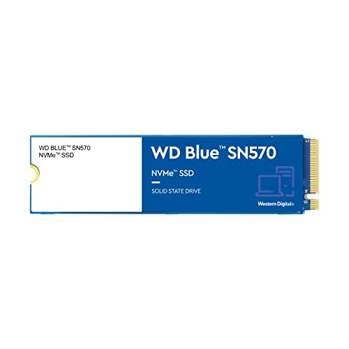 Western Digital 500GB WD Blue SN570 NVMe Internal Solid State Drive SSD - Gen3 x4 PCIe 8Gb/s, M.2 2280, Up to 3,500 MB/s - WDS500G3B0C