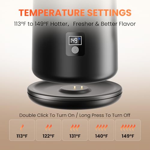 Self Heating Coffee Mug, 14oz Smart Heated Mug for Coffee, 180 Min Battery Life & Hot Up to 149℉ Temperature Control Mug, Coffee Warmer Mug Gift for Men Women, Dad and Mom