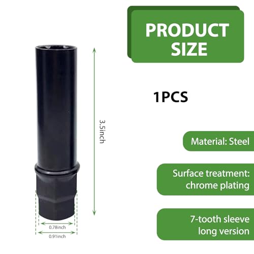 GKmow 1 PC Car 6 Slot Modification Nut Wheel Hub Anti-Theft Screw, 6 Point Spline Drive Tuner Replacement Socket Adapte, Spline Lug Nut Key Tool, Universal Removal Tool for Most Cars