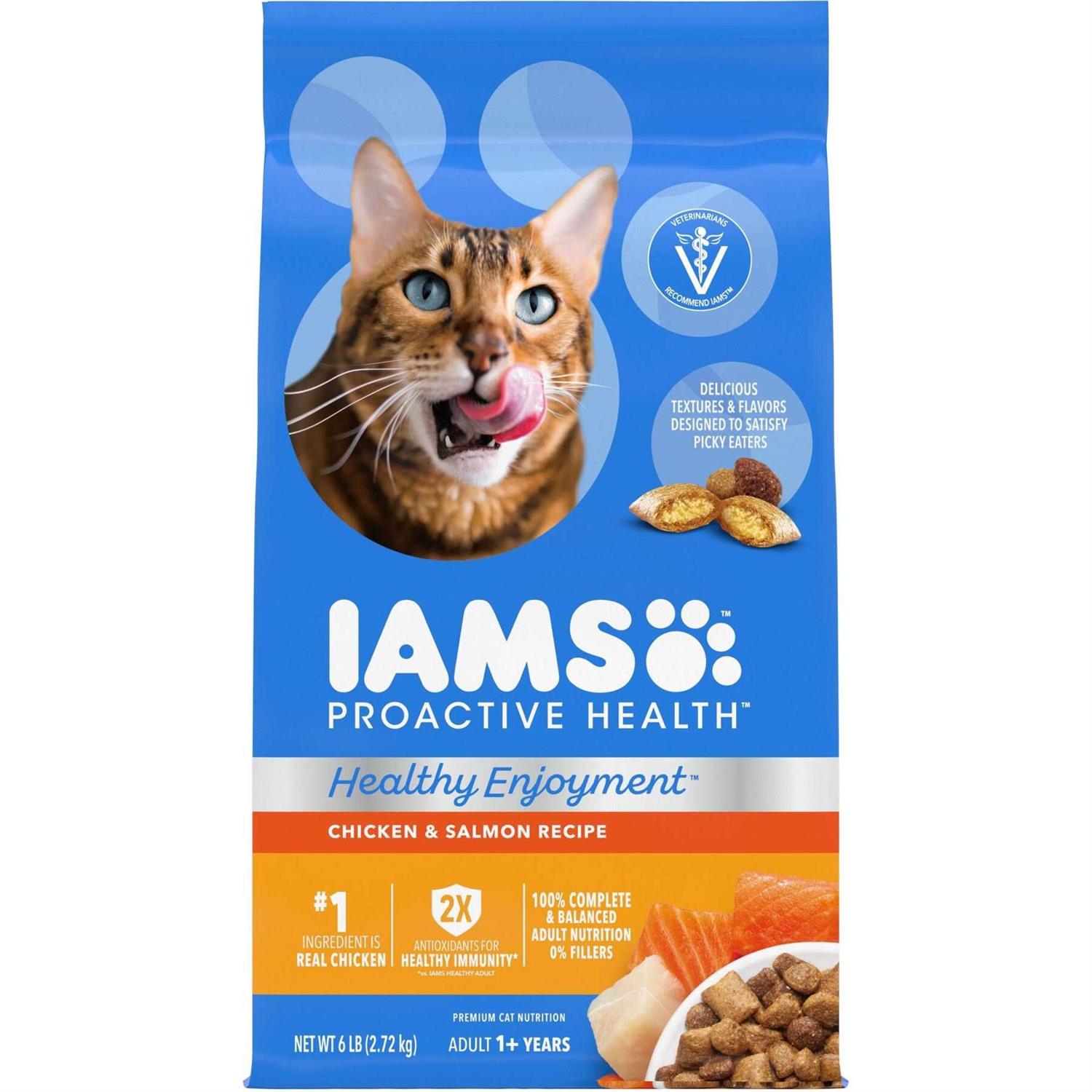 Iams Healthy Enjoyment Chicken & Salmon Dry Cat Food - Pet Supplies online store