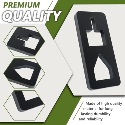 T Post Puller Plate Heavy-Duty Steel Quick Remove T-Posts from Farm & Garden Tractor Bucket Handyman Jack or S Hook, Use Different Gauges of Chain to Pull Out The T-Post from The Ground (Orange)