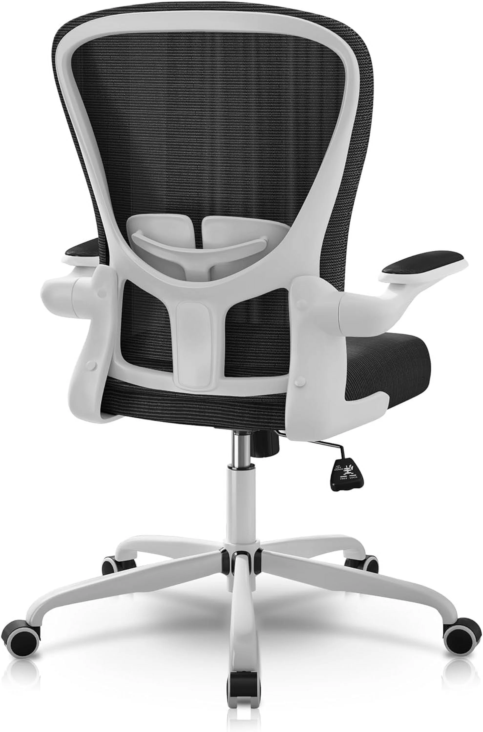 JIAH Office Chair, Office Chair,Breathable Mesh Desk Chair, Computer Chair with Flip-up Armrests, Rolling Swivel Task Chair,Home Office Desk Chair (White)