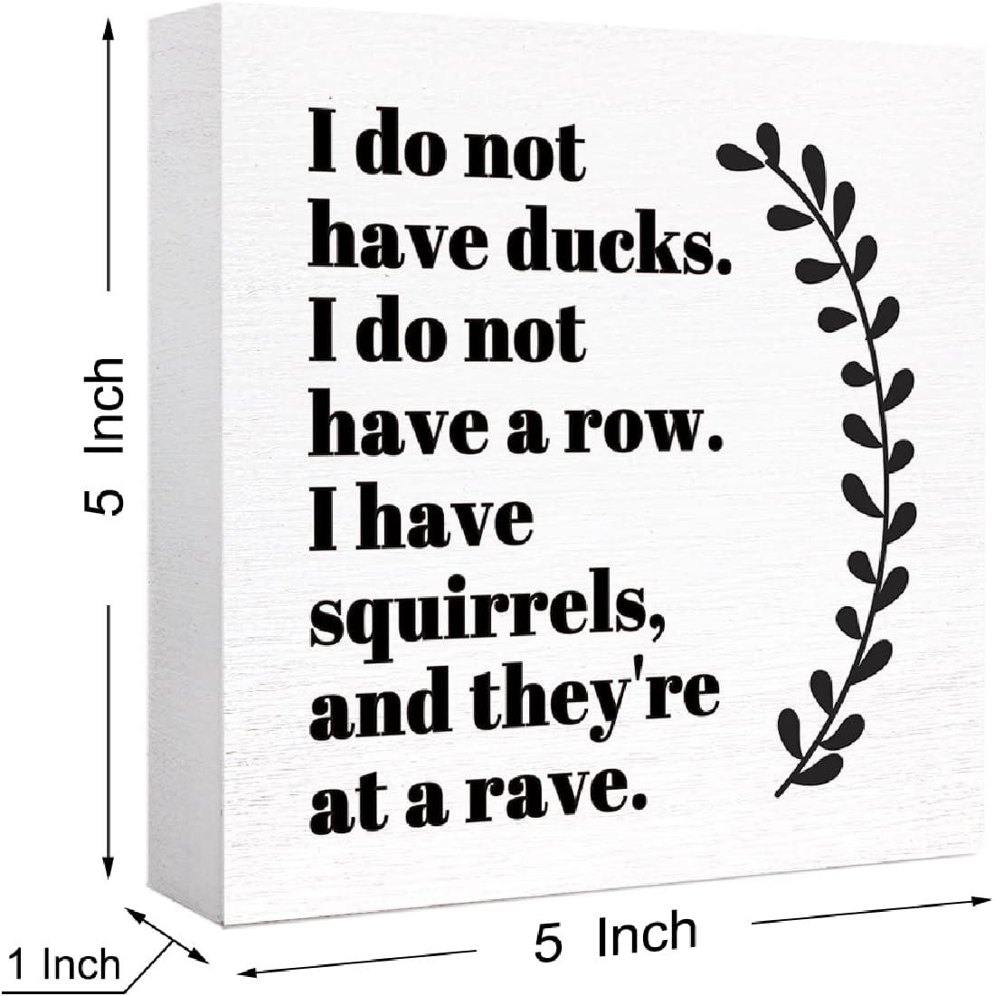 Funny Office Wood Box Sign I Do Not Have Ducks Wooden Block Sign Funny Sarcastic Desk Décor for Home Office Cubicle Table Décor,Coworker Gift for Friend Coworker Employee